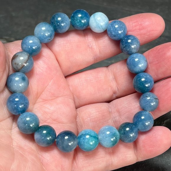 "The Kai" Beaded Bracelet Stack Semi Precious Chunky Agate Jade Shell Pearl New! - Picture 8 of 11